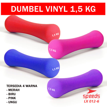 SPEEDS Dumbell Barbel Vinyl cewek matrass yoga ball yoga mat gym Neoprene Barbel Mini 012-6 3 kg