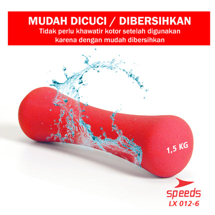 SPEEDS Dumbell Barbel Vinyl cewek matrass yoga ball yoga mat gym Neoprene Barbel Mini 012-6 3 kg