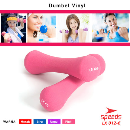 SPEEDS Dumbell Barbel Vinyl cewek matrass yoga ball yoga mat gym Neoprene Barbel Mini 012-6 3 kg