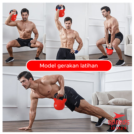 SPEEDS Dumbell Barbel Kettle Vinyl Alat Gym untuk Membuat Otot Tangan yoga 012-9 6kg