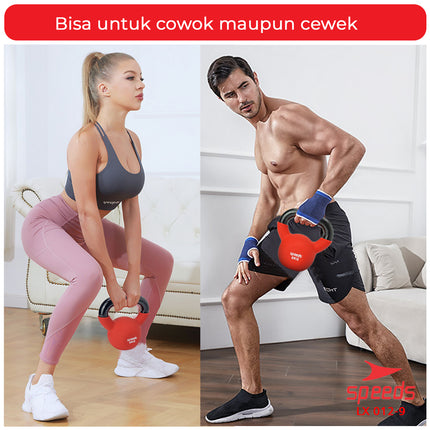 SPEEDS Dumbell Barbel Kettle Vinyl Alat Gym untuk Membuat Otot Tangan yoga 012-9 6kg