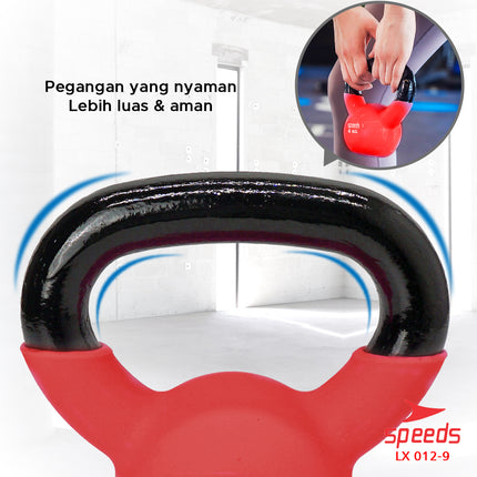 SPEEDS Dumbell Barbel Kettle Vinyl Alat Gym untuk Membuat Otot Tangan yoga 012-9 6kg