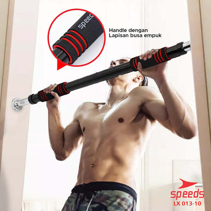 SPEEDS Pull Up Bar Door Bar Chin Up Bar Tiang Pull Up Alat Olahraga Pintu Gym Fitness 013-10