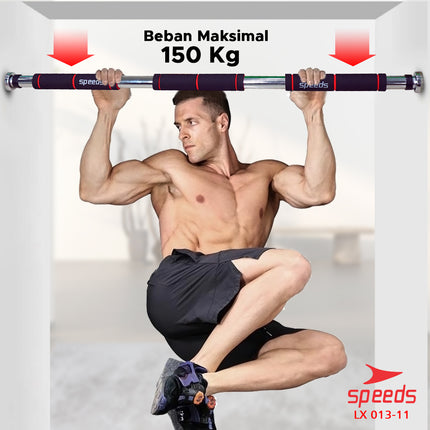 SPEEDS Pull Up Bar Chin Up Bar Tiang Pull Up Pintu Rumah Gym Alat Fitness Olahraga Portable 013-11
