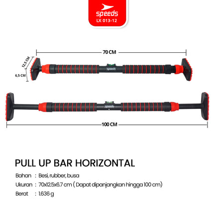 SPEEDS Pull Up Bar Door Chinning Bar Alat Latihan Fitness Olahraga Murah 013-12