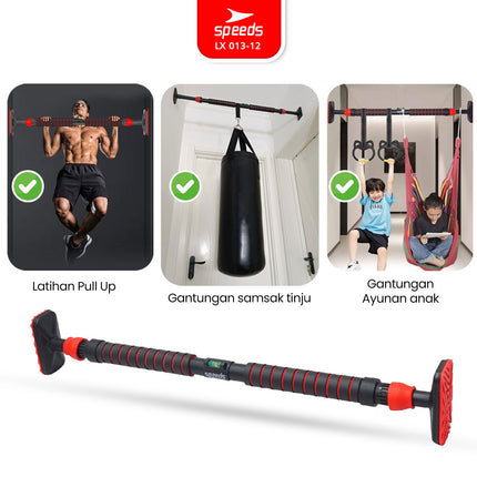 SPEEDS Pull Up Bar Door Chinning Bar Alat Latihan Fitness Olahraga Murah 013-12