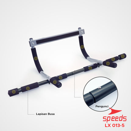 SPEEDS Pull Up Bar/Iron Gym /chin up / Bar Door Alat Fitness 6 in 1 013-5