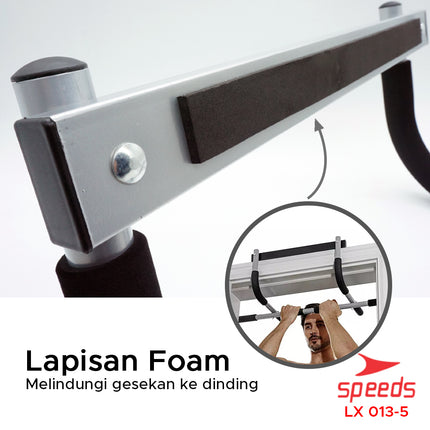 SPEEDS Pull Up Bar/Iron Gym /chin up / Bar Door Alat Fitness 6 in 1 013-5