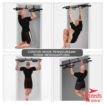SPEEDS Pull Up Bar/Iron Gym /chin up / Bar Door Alat Fitness Gym di rumah 013-6