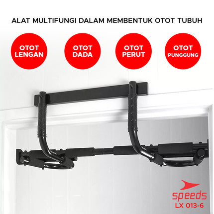 SPEEDS Pull Up Bar/Iron Gym /chin up / Bar Door Alat Fitness Gym di rumah 013-6