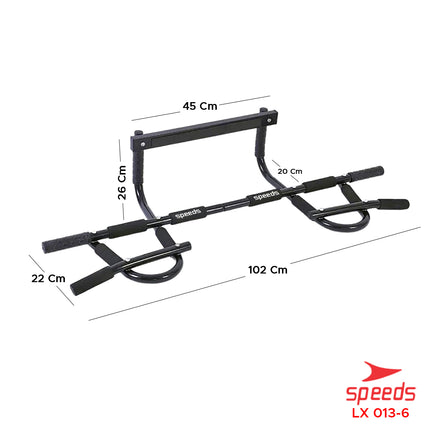 SPEEDS Pull Up Bar/Iron Gym /chin up / Bar Door Alat Fitness Gym di rumah 013-6