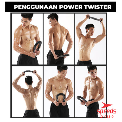 SPEEDS Power Twister 40 Kg Bar Exerciser Power Bender Workout Alat Fitness Olahraga Rumah 013-9
