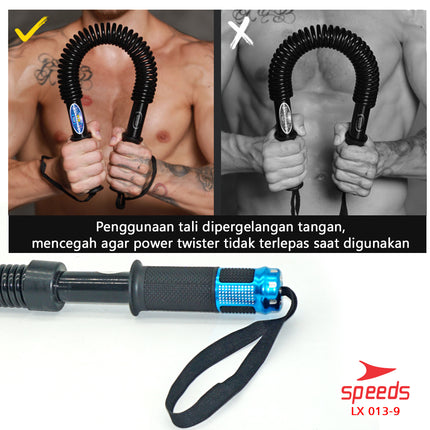 SPEEDS Power Twister 40 Kg Bar Exerciser Power Bender Workout Alat Fitness Olahraga Rumah 013-9
