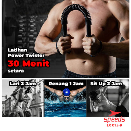 SPEEDS Power Twister 40 Kg Bar Exerciser Power Bender Workout Alat Fitness Olahraga Rumah 013-9