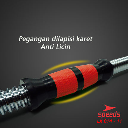 SPEEDS Dumbel Barbel Set 30Kg Tiang Angkat Beban Besi Stainless 30 Kg LX 014-11