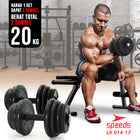 SPEEDS DUMBELL Karet 20kg BARBEL Set Max tiang angkat beban fitness 014-17