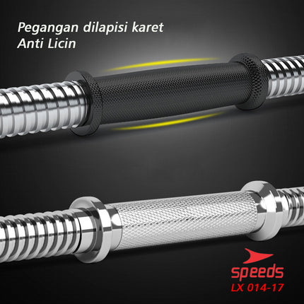 SPEEDS DUMBELL Karet 20kg BARBEL Set Max tiang angkat beban fitness 014-17