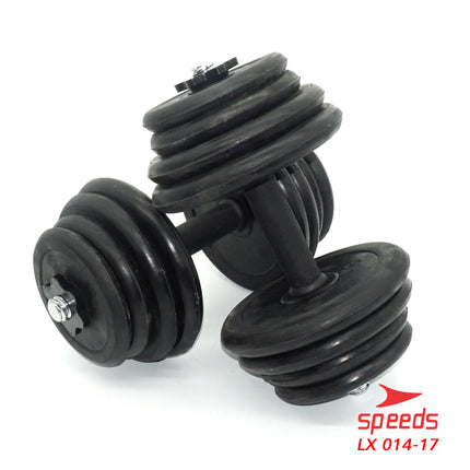 SPEEDS DUMBELL Karet 20kg BARBEL Set Max tiang angkat beban fitness 014-17