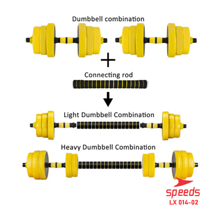 SPEEDS Dumbel Barbel Set Max 20kg Dumbell Dumble Alat Fitness 2 Pcs LX 014-2