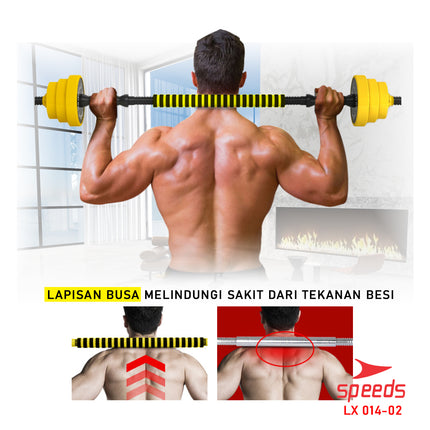 SPEEDS Dumbel Barbel Set Max 20kg Dumbell Dumble Alat Fitness 2 Pcs LX 014-2