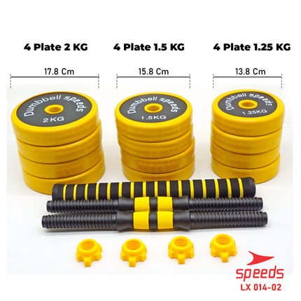 SPEEDS Dumbel Barbel Set Max 20kg Dumbell Dumble Alat Fitness 2 Pcs LX 014-2