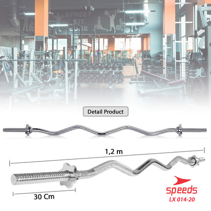 SPEEDS STICK BARBEL 120 cm STICK DUMBELL BAR EZ Curl Bar Stamina Fitness Gym Tongkat Barbel 014-20