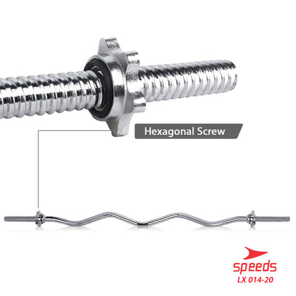 SPEEDS STICK BARBEL 120 cm STICK DUMBELL BAR EZ Curl Bar Stamina Fitness Gym Tongkat Barbel 014-20