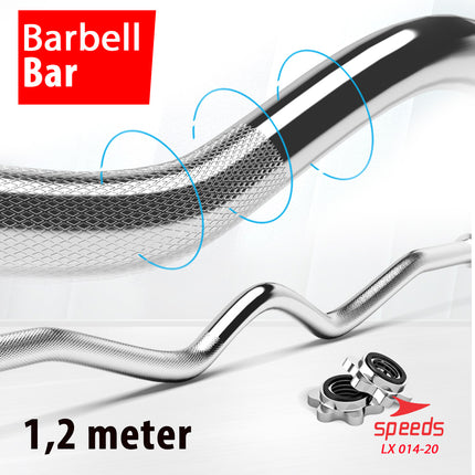 SPEEDS STICK BARBEL 120 cm STICK DUMBELL BAR EZ Curl Bar Stamina Fitness Gym Tongkat Barbel 014-20