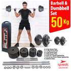 SPEEDS Dumbel Barbel Set 50Kg Tiang Angkat Beban Besi Stainless 50 Kg Alat Olahraga Fitness 014-39