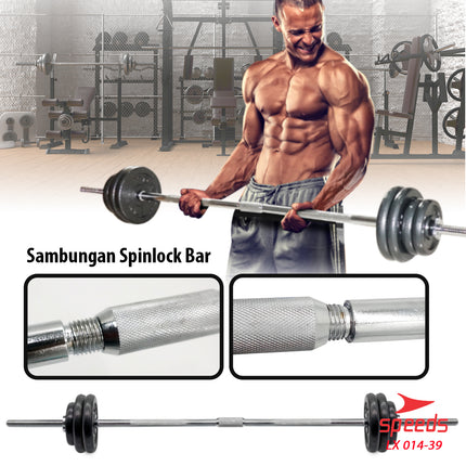SPEEDS Dumbel Barbel Set 50Kg Tiang Angkat Beban Besi Stainless 50 Kg Alat Olahraga Fitness 014-39