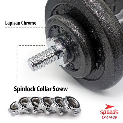 SPEEDS Dumbel Barbel Set 50Kg Tiang Angkat Beban Besi Stainless 50 Kg Alat Olahraga Fitness 014-39