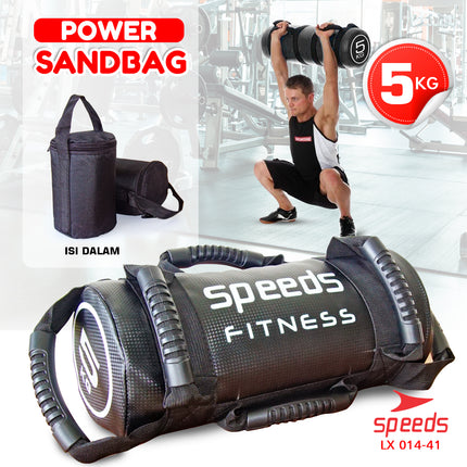SPEEDS Power Sand Bag Power Bag Pemberat Tubuh 5Kg Tas Pasir Untuk Gym dan Fitness 014-41