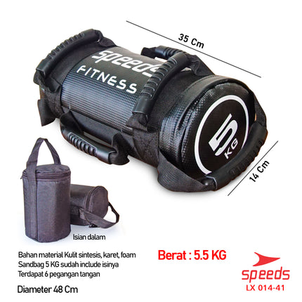 SPEEDS Power Sand Bag Power Bag Pemberat Tubuh 5Kg Tas Pasir Untuk Gym dan Fitness 014-41