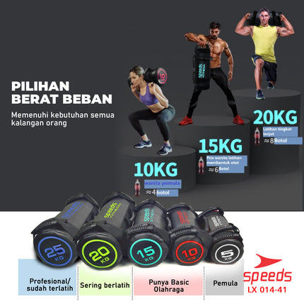 SPEEDS Power Sand Bag Power Bag Pemberat Tubuh 5Kg Tas Pasir Untuk Gym dan Fitness 014-41