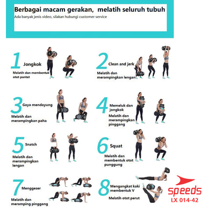 SPEEDS Power Sand Bag Power Bag Pemberat Tubuh 10Kg Tas Pasir Untuk Gym dan Fitness 014-42