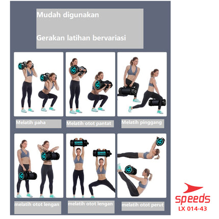 SPEEDS Power Sand Bag Power Bag Pemberat Tubuh 15Kg Tas Pasir Untuk Gym dan Fitness 014-43