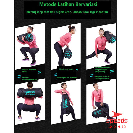 SPEEDS Power Sand Bag Power Bag Pemberat Tubuh 15Kg Tas Pasir Untuk Gym dan Fitness 014-43