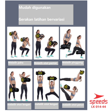 SPEEDS Power Sand Bag Power Bag Pemberat Tubuh 20Kg Tas Pasir Untuk Gym dan Fitness 014-44
