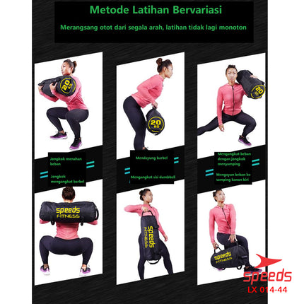 SPEEDS Power Sand Bag Power Bag Pemberat Tubuh 20Kg Tas Pasir Untuk Gym dan Fitness 014-44