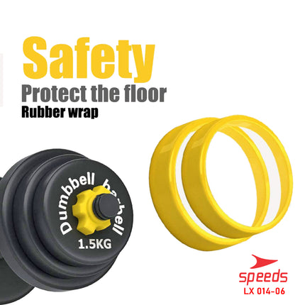 SPEEDS Dumbell Barbel Set 30Kg Tiang Angkat Beban Besi Rubber 30Kg Alat Gym Fitness 014-6