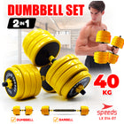 SPEEDS Dumbell Barbel Set 40Kg Tiang Angkat Beban Besi Rubber 40 Kg Olahraga Gym Fitness 014-7