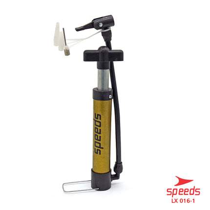 SPEEDS Pompa Angin Manual Plus Jarum Untuk Bola Basket Sepak Futsal Volly Pump Ball 016-1