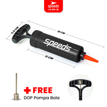 SPEEDS Pompa Sepeda Pompa Bola / Pompa Ban Air Hand Pump Baloon Multifungsi Pompa Angin 016-16