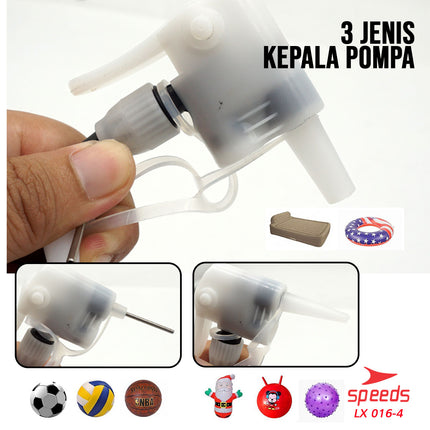 SPEEDS Pompa Angin Mini Ban Sepeda Motor / Ban sepeda / Bola Pump Mini Serbaguna 016-4