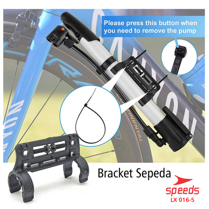 SPEEDS Pompa Angin Ban Sepeda,Motor atau Bola Kokang Pompa Tangan 016-5