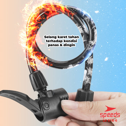 SPEEDS Mini Foot Pump Portable High Pressure-Pompa Angin Kaki Untuk ban mobil, motor 016-6