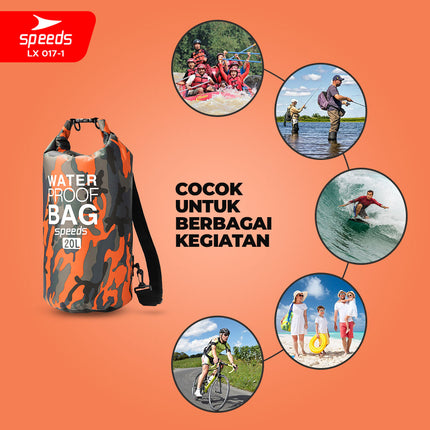 SPEEDS Dry Bag Waterproof Portabel Tas Anti Air Tas Selempang Ocean Pack Dry Bag Ransel Pelampung Apung 017-1
