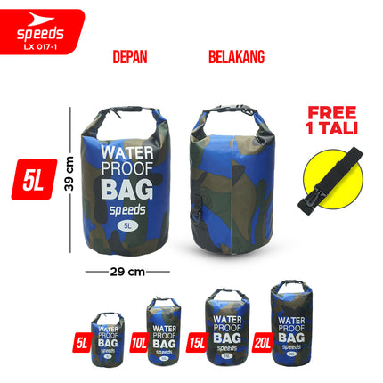 SPEEDS Dry Bag Waterproof Portabel Tas Anti Air Tas Selempang Ocean Pack Dry Bag Ransel Pelampung Apung 017-1