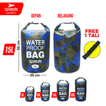 SPEEDS Dry Bag Waterproof Portabel Tas Anti Air Tas Selempang Ocean Pack Dry Bag Ransel Pelampung Apung 017-1
