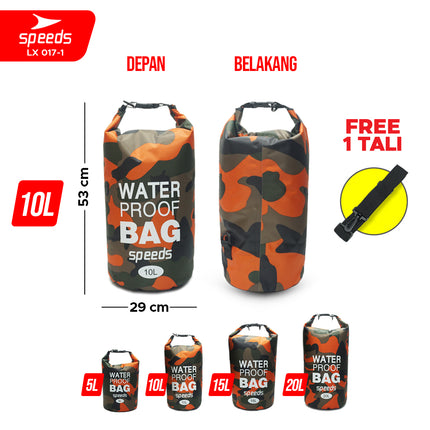 SPEEDS Dry Bag Waterproof Portabel Tas Anti Air Tas Selempang Ocean Pack Dry Bag Ransel Pelampung Apung 017-1